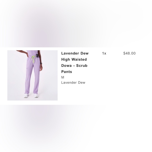 Figs Lavender Dew Scrub Top and Pants Set Kade Cargo - Picture 10 of 10